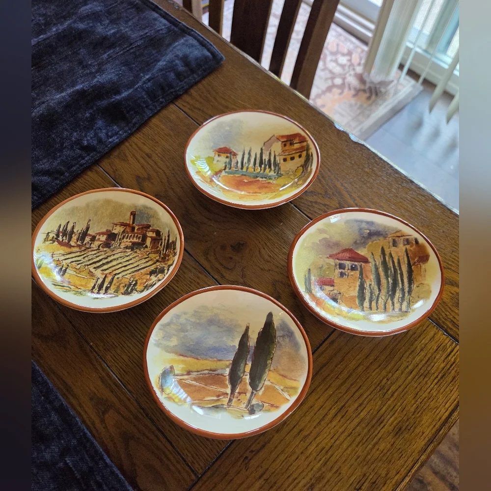 Williams Sonoma Tuscan Landscape Oval Appetizer Dishes